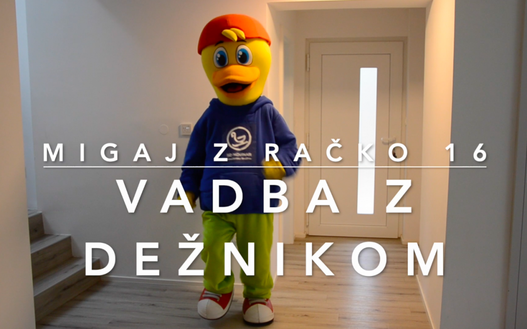 Migaj z račko: vadba z dežnikom